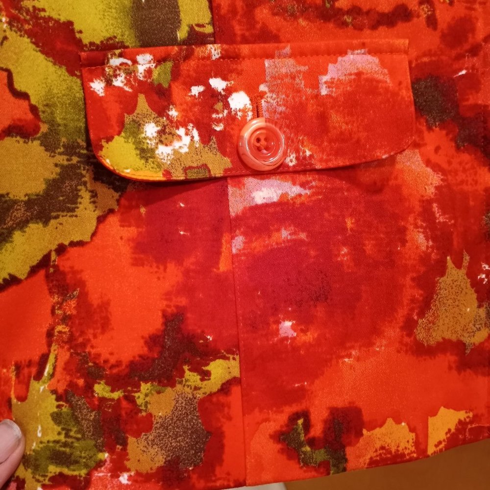 Chico's Floral Multi Colored Hidden Button Jacket Size 3 Chico's  Size XL 16 - Picture 4 of 12